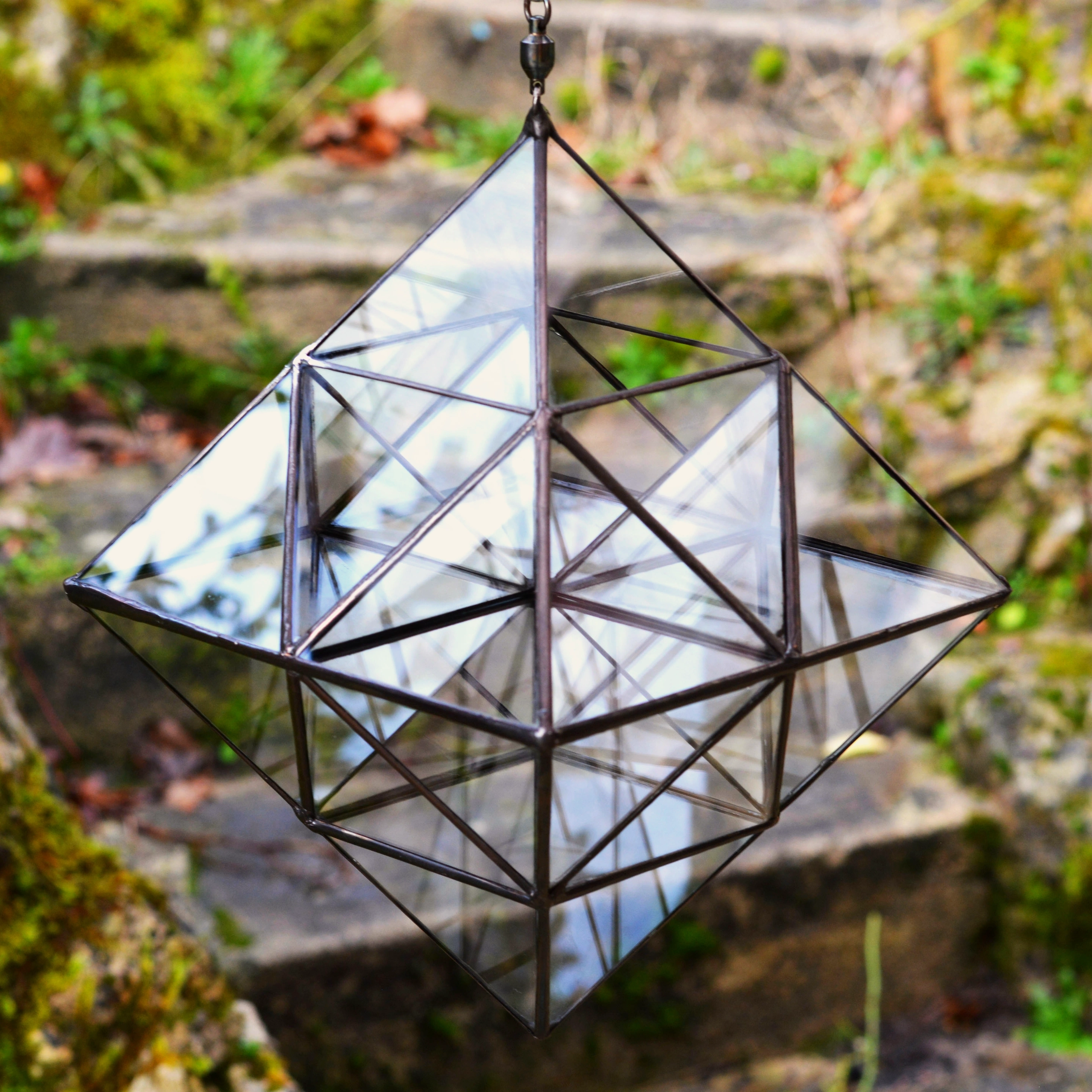 Fractal octahedron, looking down over the steps