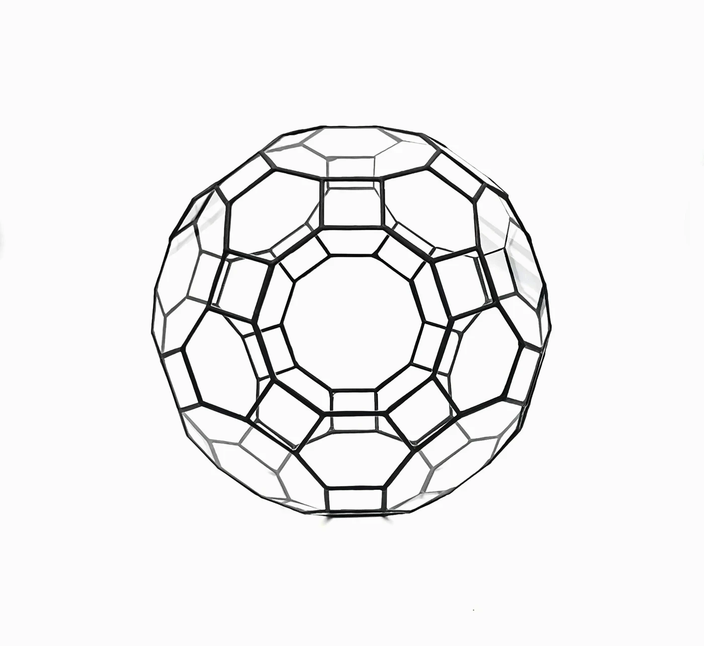 Great rhombicosidodecahedron in clear glass