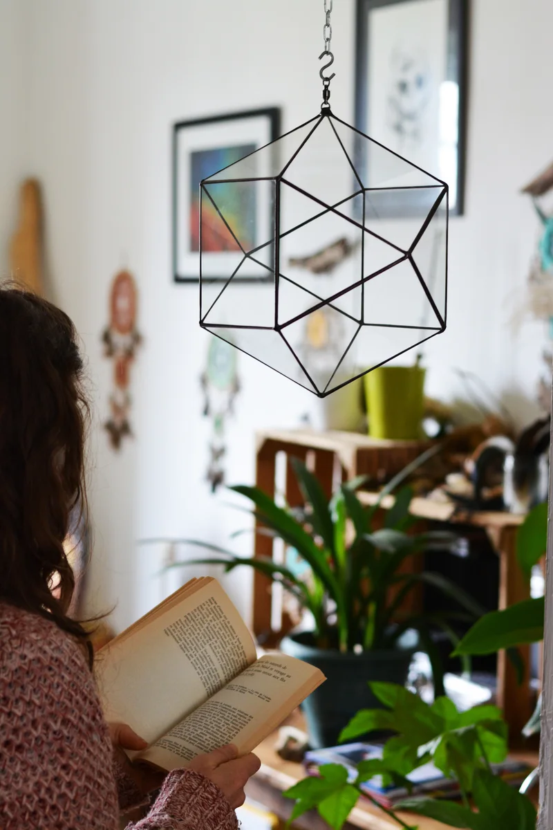Full icosahedron, hanging in a living room