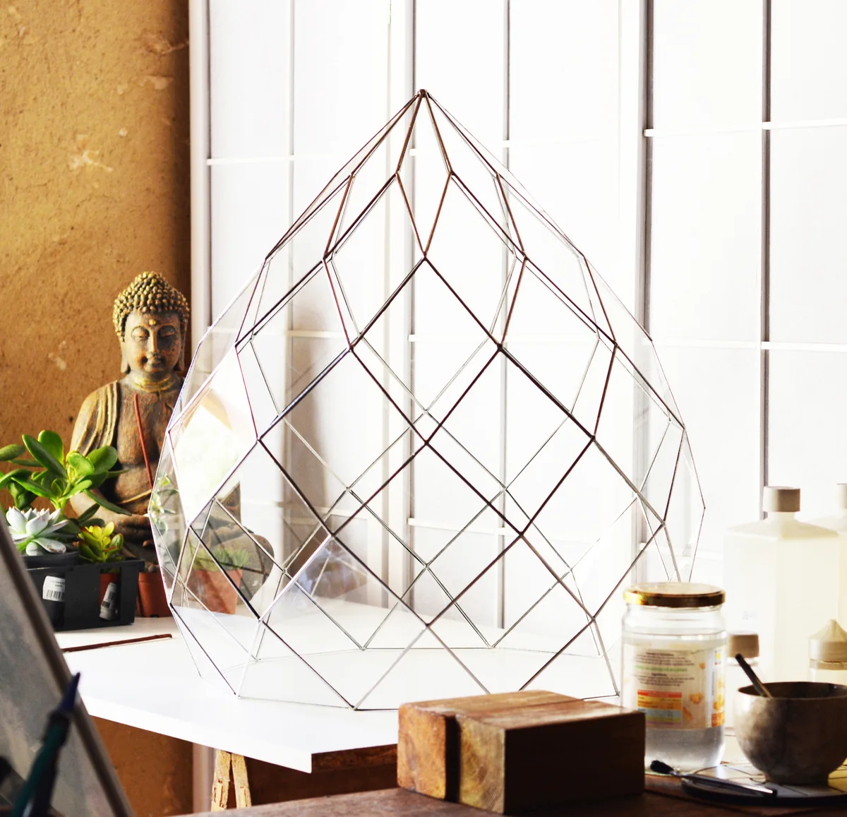 Pi Zome en verre clair