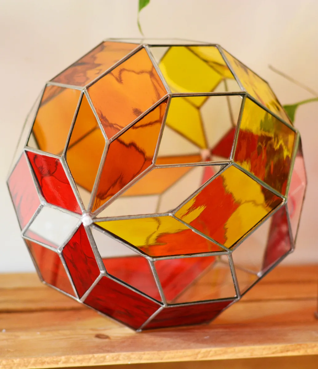 Zome en verre water organique orangé